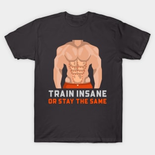 Train Insane Or Stay The Same Gym T-Shirt